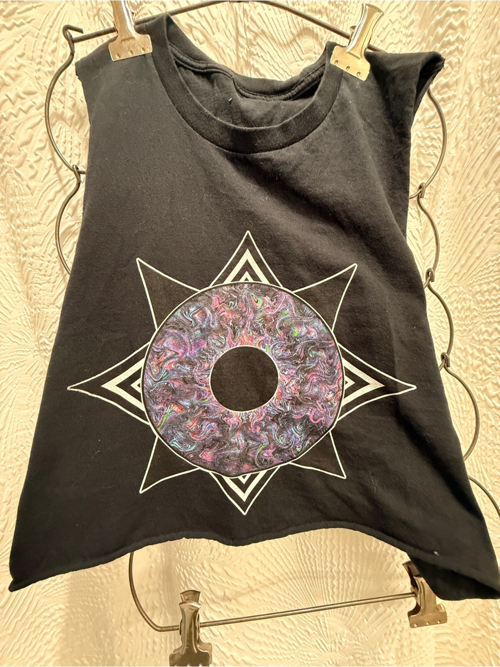 Beautiful & Unique Black Sleeveless Tank Top OS she’s dope!